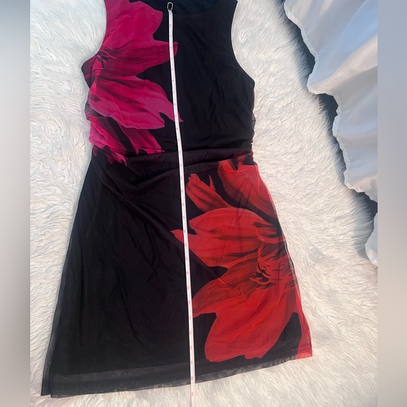 NWT 🌺 Hauture Women Summer Knitted Flower Printed Tank Dress - Picture 6 of 8